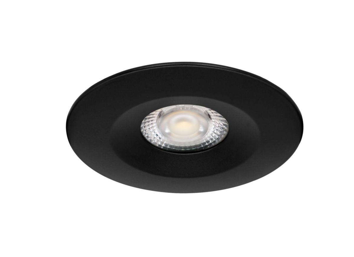 Encastré Aspen - IP20/65 - pour volume 1 des salles d'eau - recouvrable - aluminium noir - fixe - Led 5 W - 450 lm - température de couleur réglable 3000 K ou 4000 K (CCT) - dimmable Réf. 51224