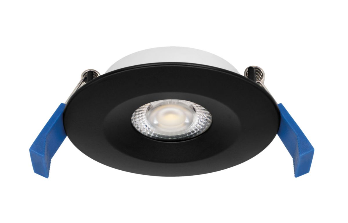 Encastré Aspen - IP20/65 - pour volume 1 des salles d'eau - recouvrable - aluminium noir - fixe - Led 5 W - 450 lm - température de couleur réglable 3000 K ou 4000 K (CCT) - dimmable Réf. 51224