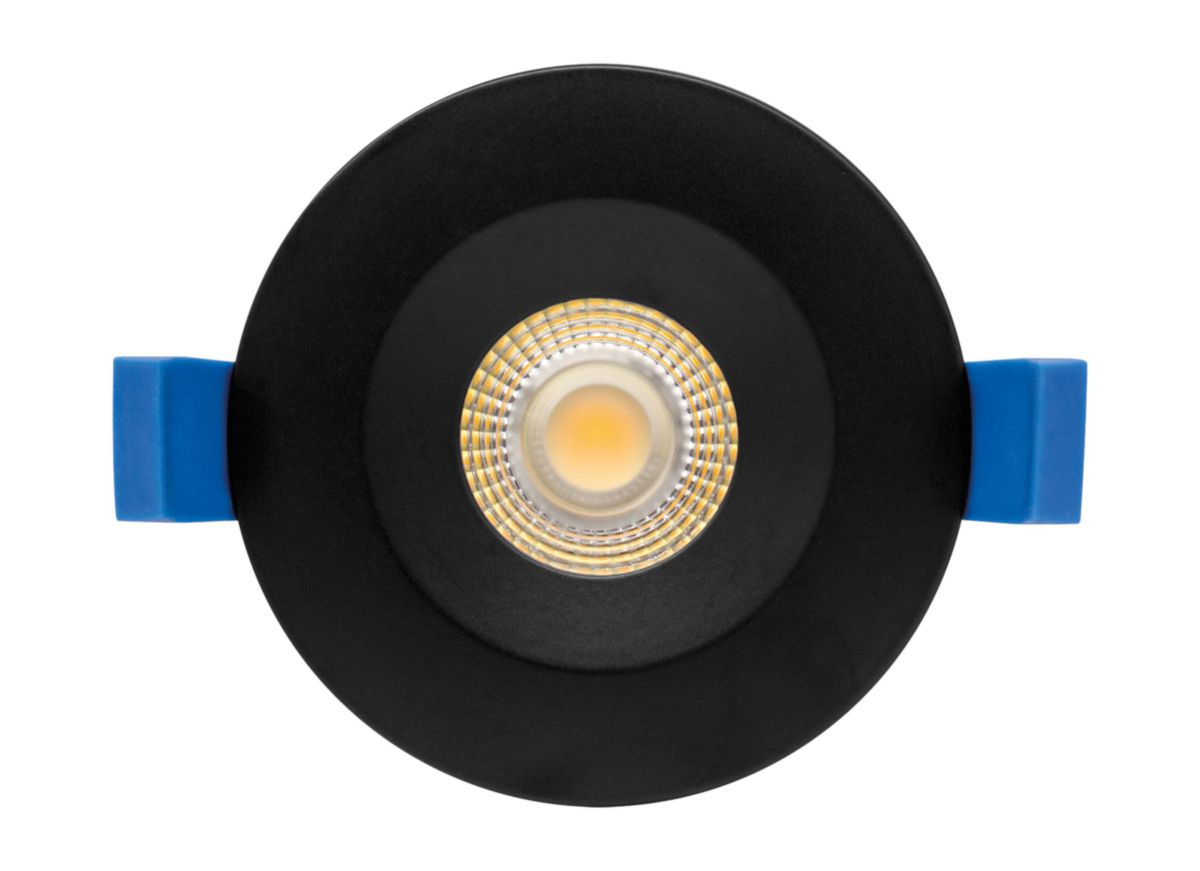 Encastré Aspen - IP20/65 - pour volume 1 des salles d'eau - recouvrable - aluminium noir - fixe - Led 5 W - 450 lm - température de couleur réglable 3000 K ou 4000 K (CCT) - dimmable Réf. 51224