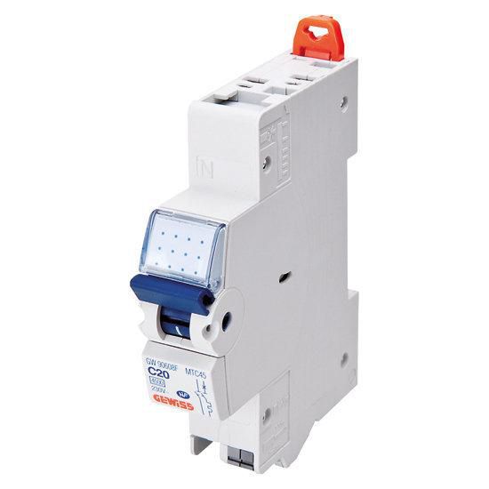 Disjoncteur magnétothermique - MTC 45 Fixmatic - 1P+N courbe C 32A - 4500A / 4,5kA - 1 module