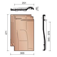 Tuile chatière 9cm² nuagé pour Alegra KOR BALE8640