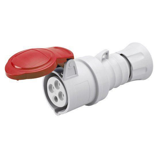 Prise mobile droite haute performance - rouge - 3P+T - IP44/IP54 - 32 A - 380-415 V - câblage rapide