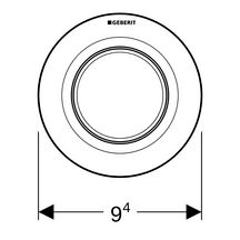 Bouton pneumatique de déclenchement de chasse simple touche encastré blanc réf. 116040111