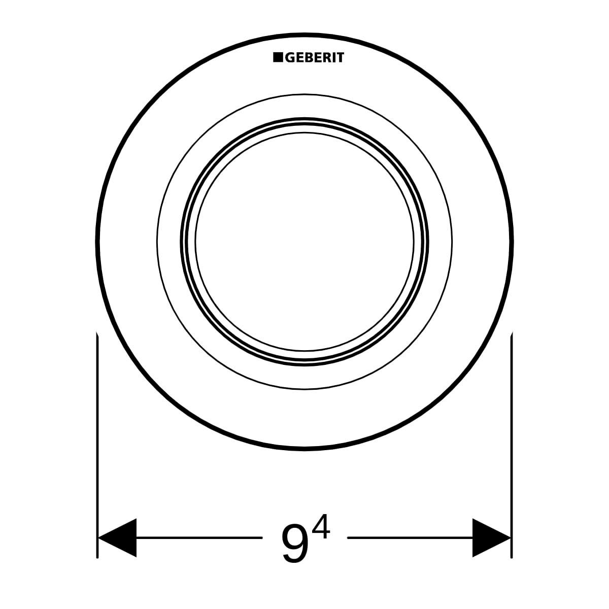 Bouton pneumatique de déclenchement de chasse simple touche encastré blanc réf. 116040111