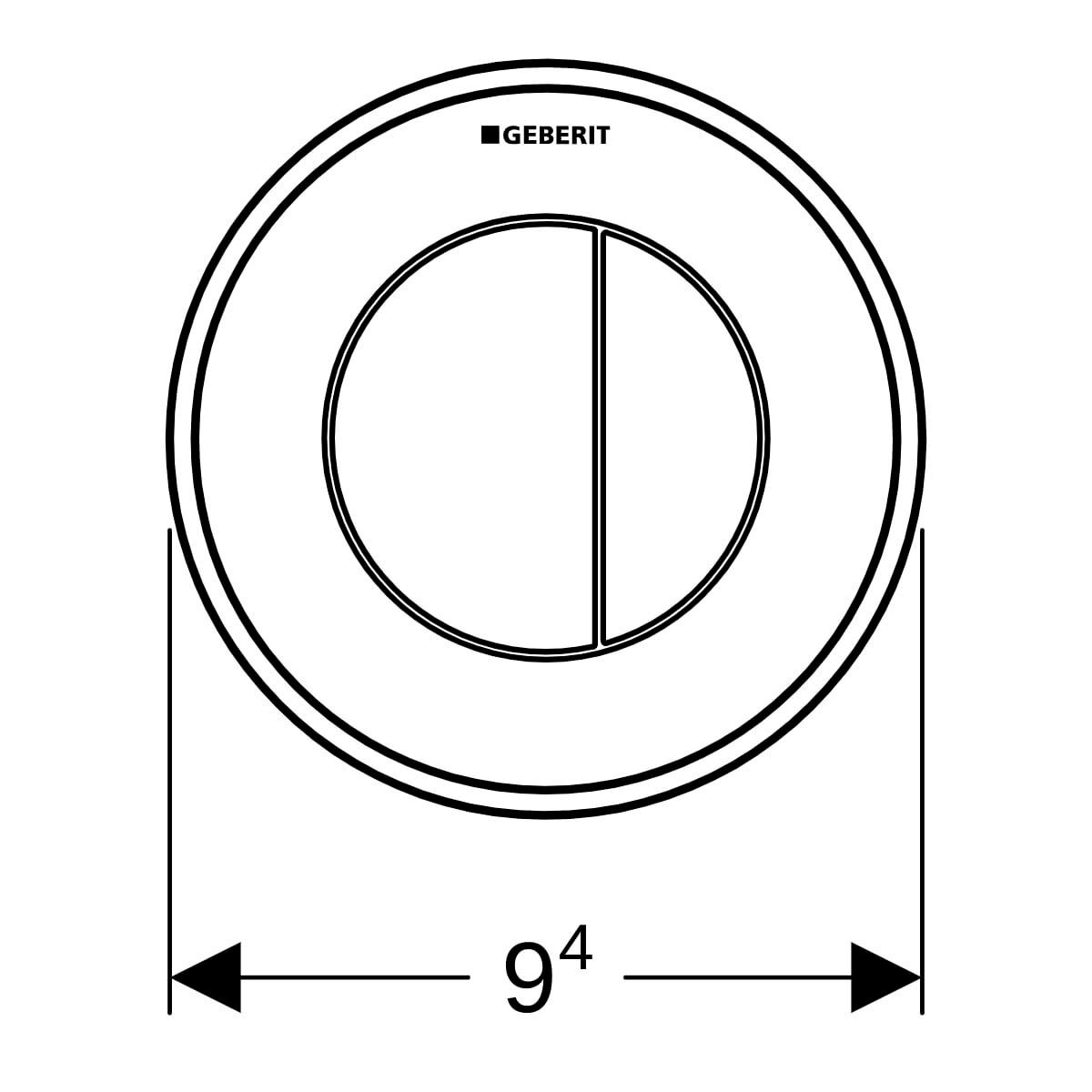 Bouton pneumatique de déclenchement de chasse double touche encastré blanc réf. 116042111