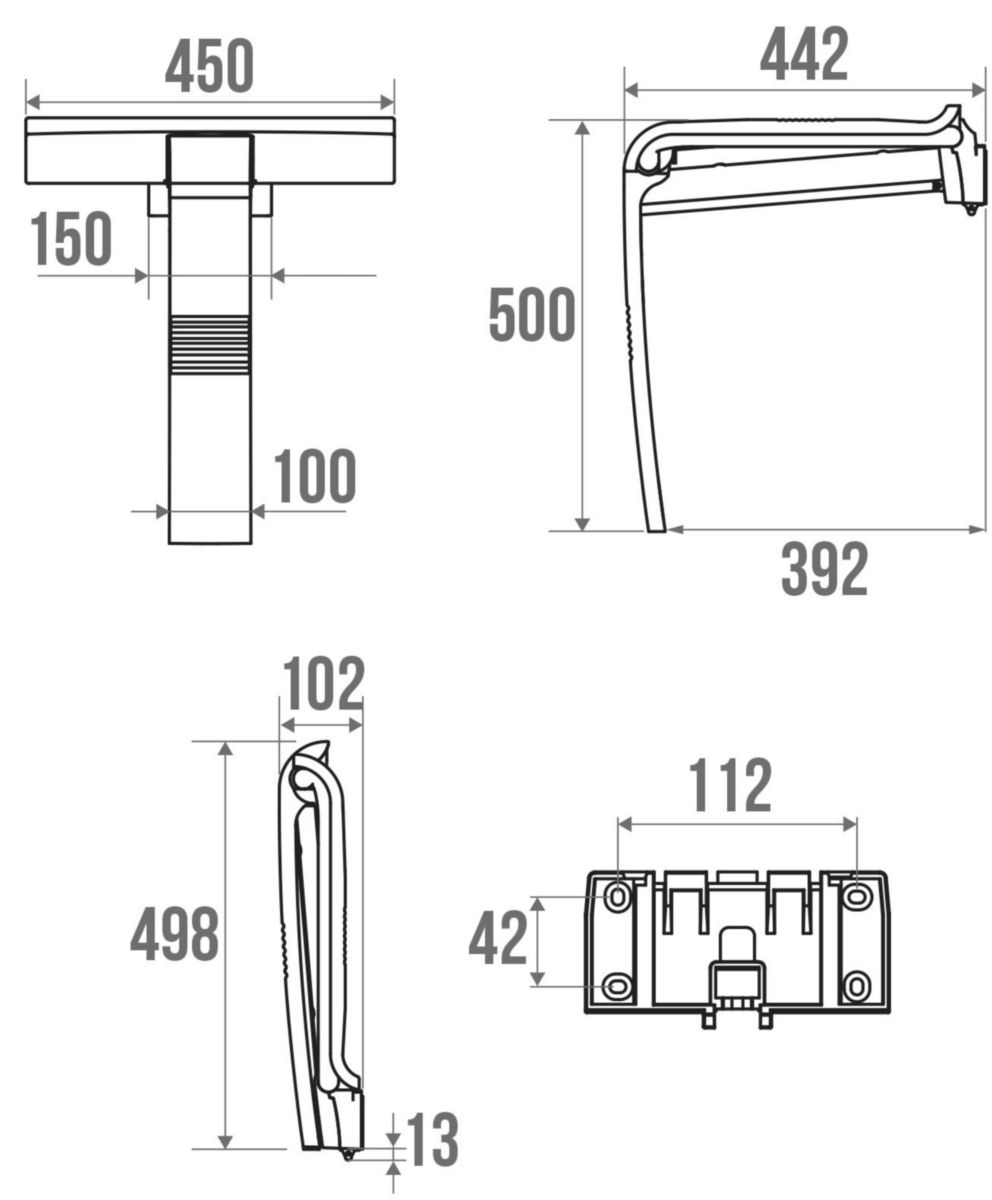 Siège de douche Arsis escamotable Blanc réf. 047730