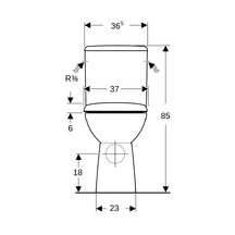 Pack WC au sol Rimfree surélevé Renova Comfort avec abattant fermeture ralentie et déclipsable  Réf. 501.849.01.1