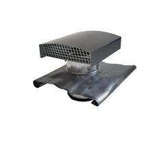 Terminal de ventilation pour toiture tuiles/ardoises Ubiflu 9 - aluminium/plomb - anthracite - Ø 160 mm - 500x400 mm