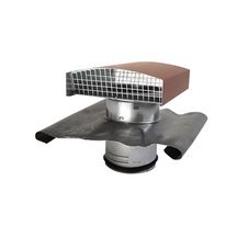 Terminal de ventilation pour toiture tuiles/ardoises Ubiflu 9 - aluminium/plomb - rouge - Ø 160 mm - 500x400 mm