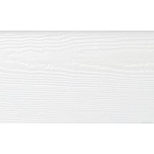 Clin de bardage ciment composite HardiePlank - finition cedar - blanc arctique - 8x180x3600 mm