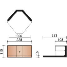 About de faîtière ventilée angulaire fin 2820 brun pour actua, actua duplex, datura, Vauban 2, prima KOR M0002820