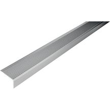 Profilé nez de marche antidérapant Protect - aluminium anodisé argent - 20x40 mm - L. 2,7 m