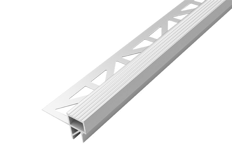 Profilé nez de marche Squarestep - aluminium anodisé argent - 11 mm - longueur 3,0 m