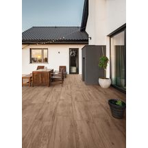 Carrelage sol extérieur Woodmania - grès cérame antidérapant - honey - 40x120 cm - ép. 20 mm