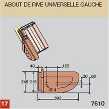 About de rive universelle gauche nuagé pour Actua, Duplex, Vauban 2, Prima, Méga, Standard, Jura Nova et JPV 2 M0007610