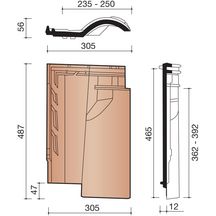 Tuile de sous faîtage nuagé pour Kanal KOR MK108100