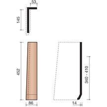 Tuile de rive individuelle gauche Optima Mopt 7060 - terre cuite - teinte nuagée - 452x86 mm