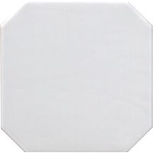 Carrelage sol intérieur grès cérame émaillé à cabochons Octagon - blanco mat - 20x20 cm