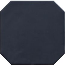 Carrelage sol intérieur grès cérame émaillé à cabochons Octagon - negro mat - 20x20 cm