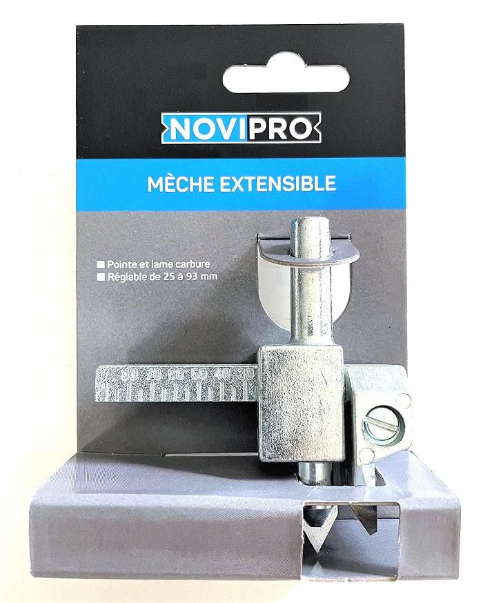 Mèche extensible chromée Novipro pointe et lame en carbure