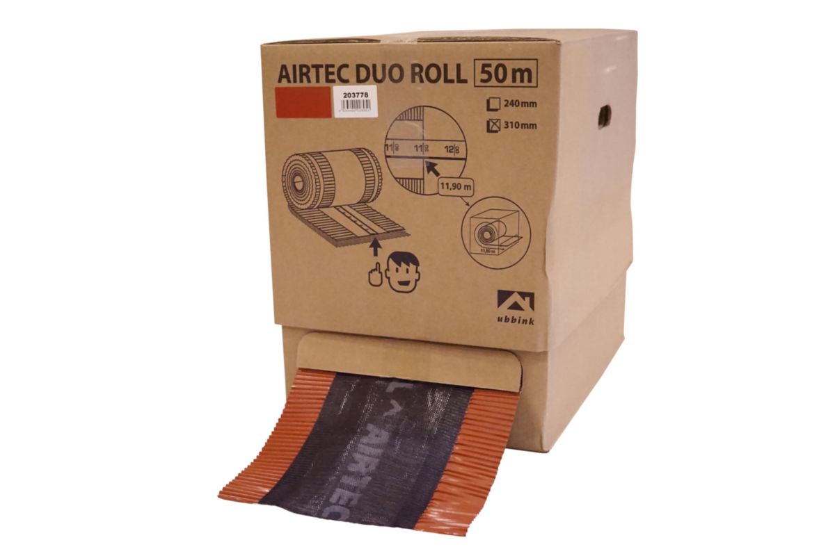 Closoir de faîtage Airtec Duo Roll - ocre - 50 m x 310 mm