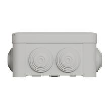 Boite de dérivation Mureva 7 entrées - plastique gris - IP55 - 105x105x55 mm - avec embouts