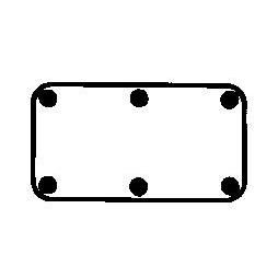 Longrine FL615x35 HA8 - 6 filants Ø 8 mm - 15x35 cm - L. 6 m