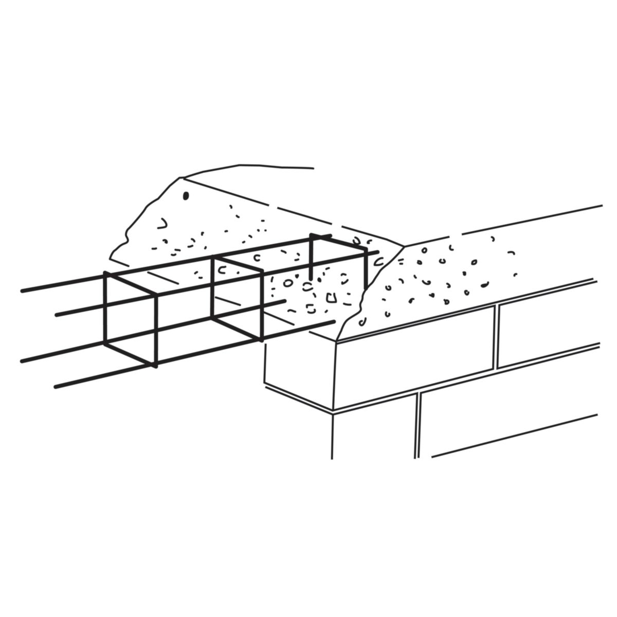 Armature de chaînage CH15x15 HA7 - 4 filants Ø 7 mm - cadre HA5 - 15x15 cm - L. 6 m