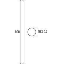 Tube droit, extensible pour porte-rideau 4832 réf. 004832