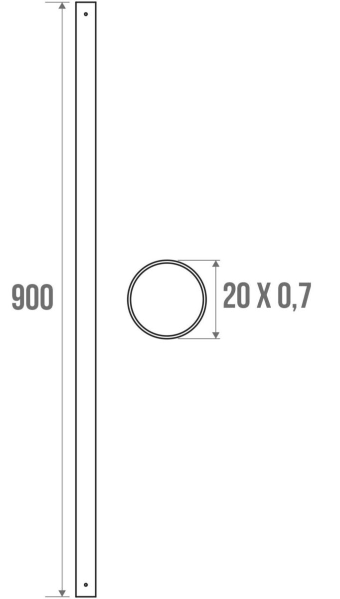 Tube droit, extensible pour porte-rideau 4832 réf. 004832