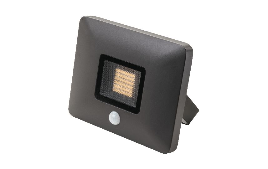 Projecteur extérieur LED Flom Midi Sensor - avec détecteur de mouvement - aluminium teinte graphite - 23 W - 3000 K - 2610 lm - IP65