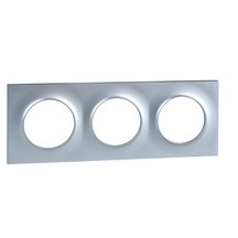 Plaque de finition triple Odace - aluminium