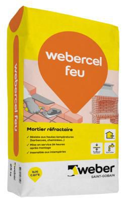 Mortier réfractaire webercel feu - sac de 25 kg