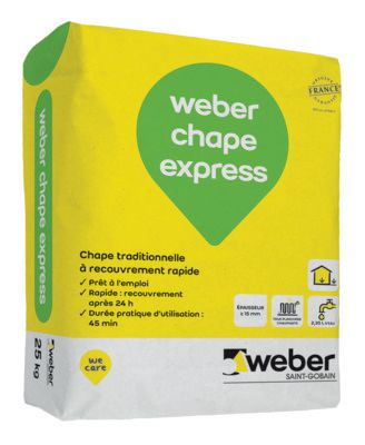 Mortier weber chape express - sac de 25 kg