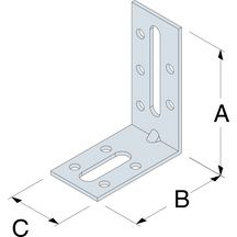 Équerre de fixation avec renfort EFIXR553 50x55x30 mm ép. 2 mm