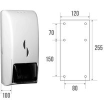 Distributeur de savon liquide 750 ml en ABS blanc réf. 878160