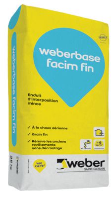 Enduit d'interposition mince weberbase facim fin - sac de 25 kg