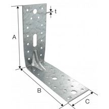 Equerre mixte renforcée Simpson 150x150x65 mm ép. 2,5 mm