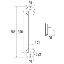 Barre de relèvement ECONOMIQUE longueur 30 cm Laiton Chromé réf. 822964