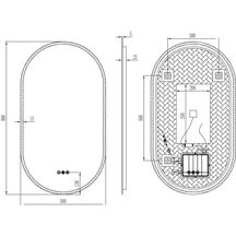 Miroir lumineux Alterna OSLO oblong 50 x 90cm