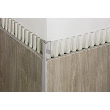 Profilé décoratif Schiene-TS en aluminium structurée gris beige hauteur 10 mm 2,5 m réf. A100TSBG