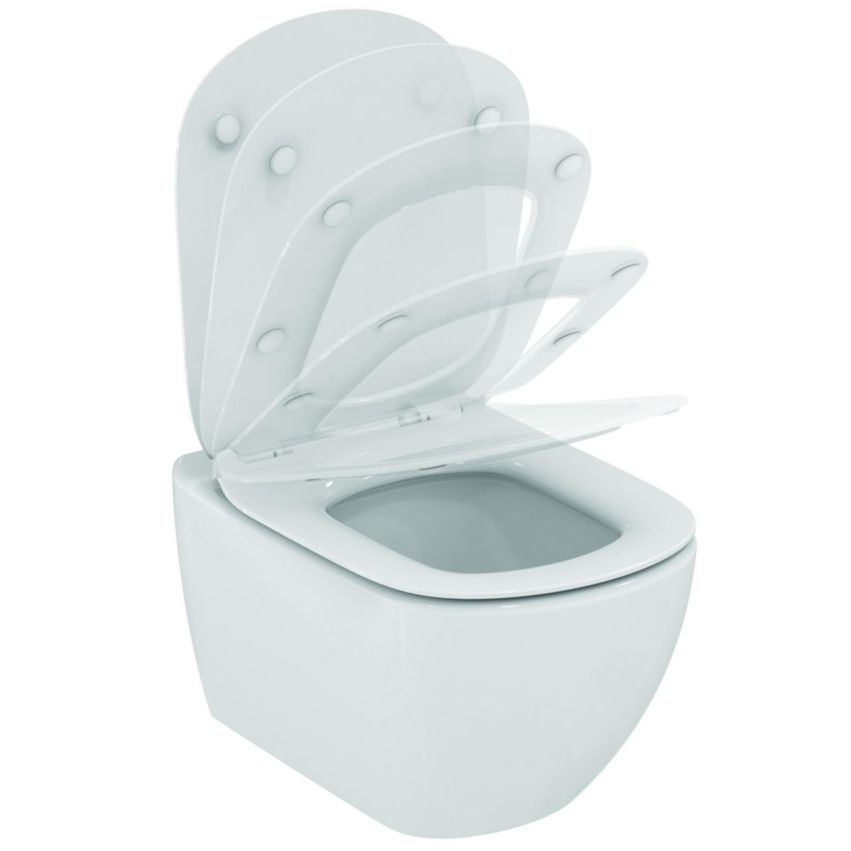 Pack WC suspendu Tesi Aquablade fixations invisibles abattant ultrafin frein de chute Réf. T354601