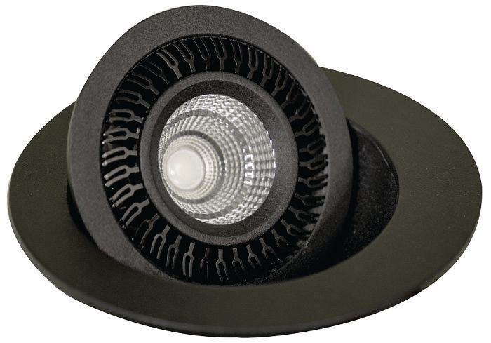 Spot de plafond orientable Disco CTC - 7W - 540 lm - Ø 108 mm - noir