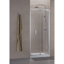 Paroi de douche Alterna Concerto accès de face escamotable L 70 x H 195 cm profilé argent brillant verre transparent