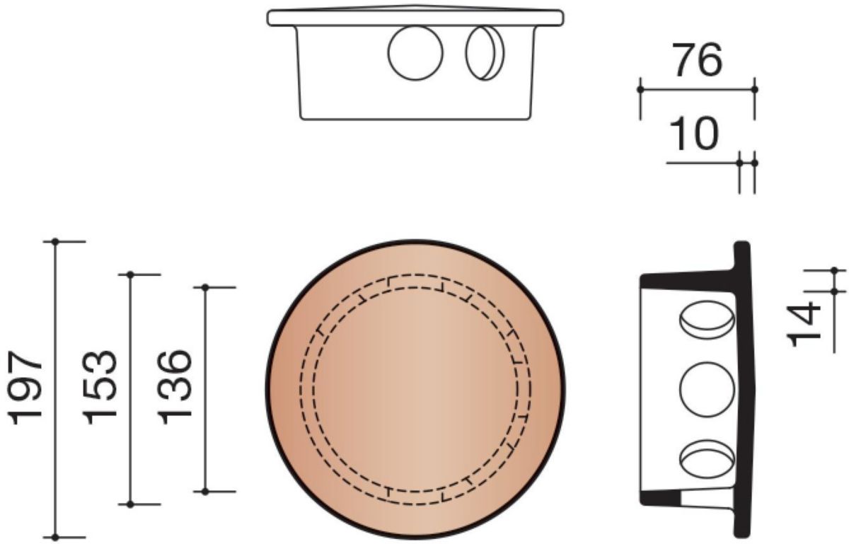 Lanterne mitron aérage diamètre 100mm amarante pour Plate 301, Plate 303, galbée 401, Vieille Panne 451, Tempête 993 et Tempête 44 KOR P0008750