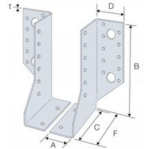 Sabot deux éléments SDE340/30 gauche - acier galvanisé - 30x138x84 mm