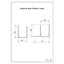 Paroi de douche Alterna Concerto porte pivotante ouverture gain de place 70 cm profilé argent brillant verre transparent