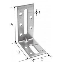 Équerre de fixation avec renfort EFIXR553 50x55x30 mm ép. 2 mm