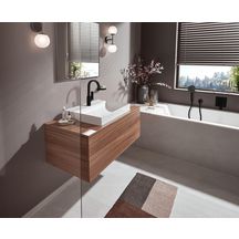 Mitigeur de lavabo VIVENIS 210 avec bec pivotant à 120° sans tirette ni vidage Noir mat Réf. 75032670