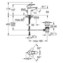 Mitigeur lavabo Taille S BauLoop chromé Réf. 22054001